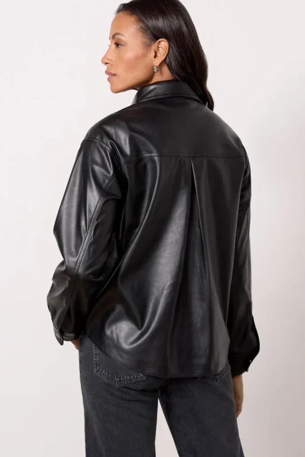 Arli Faux Leather Shirt