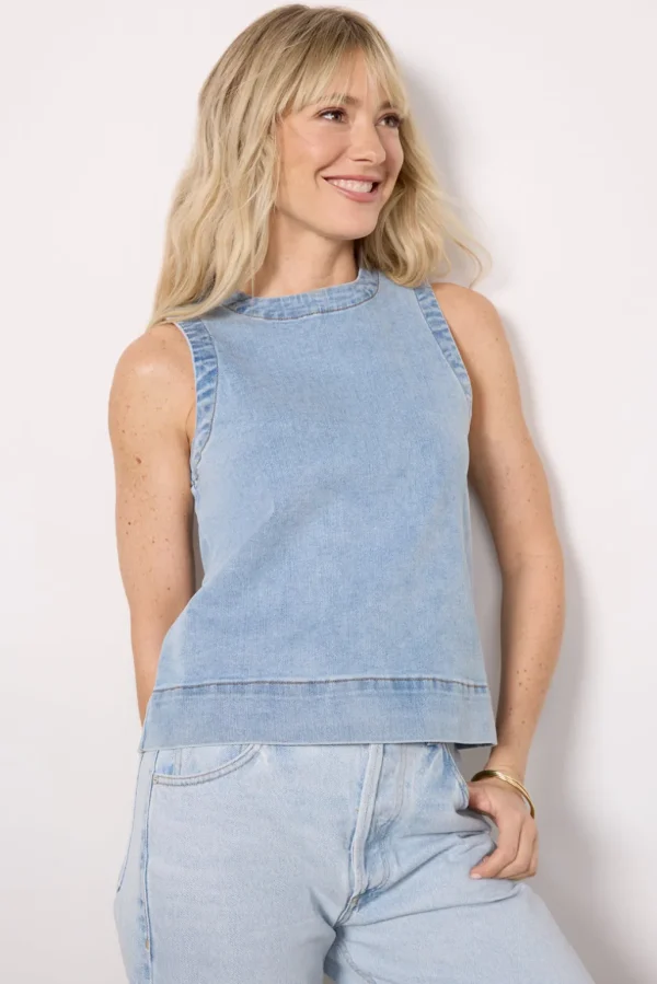 Avery Denim Shell Top