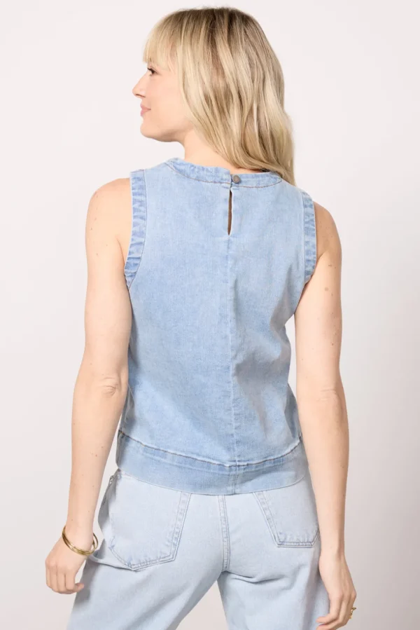 Avery Denim Shell Top