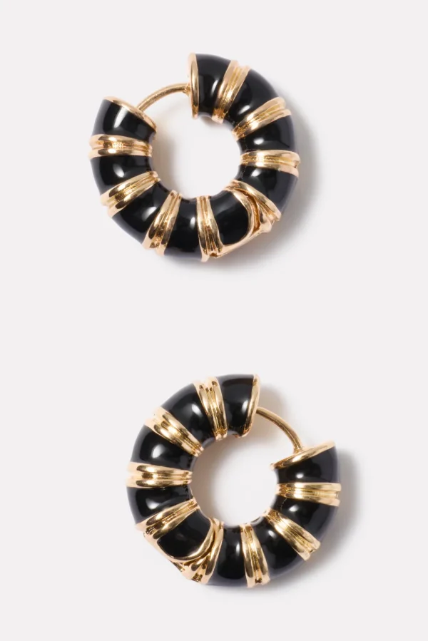 Becca Black/Gold Hoops