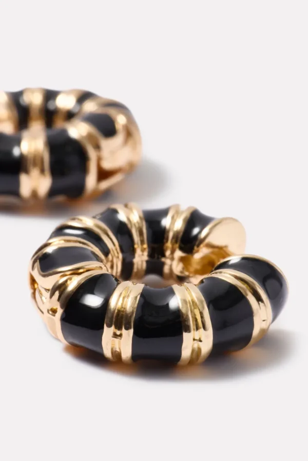 Becca Black/Gold Hoops