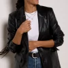 Brooks Faux Leather Blazer