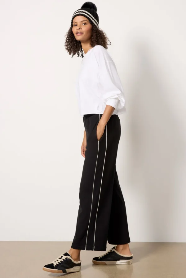 Brushed Rib Wide Leg Pant 28`