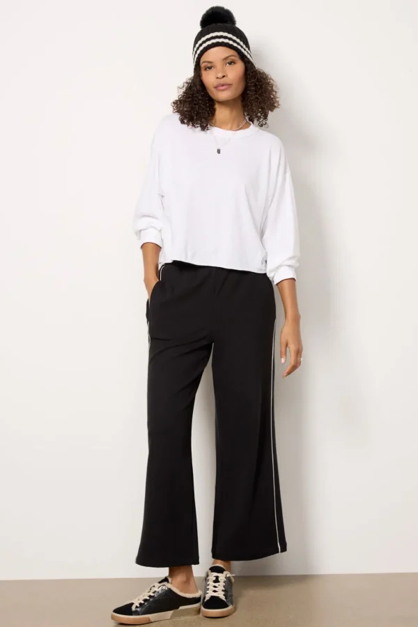 Brushed Rib Wide Leg Pant 28`