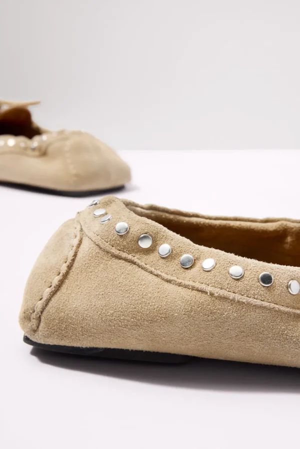 Calla Suede Studs Loafers