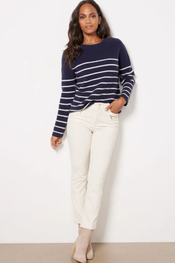 Campbell Cashmere Stripe Pullover