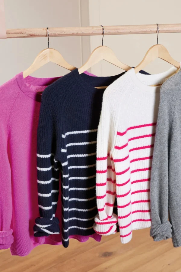 Campbell Cashmere Stripe Pullover