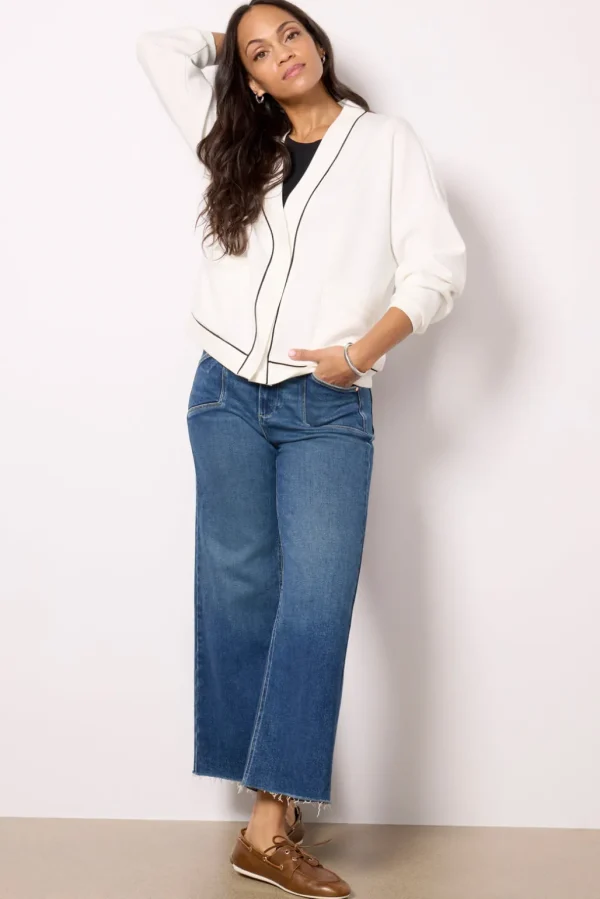 Corinne Sleek Button Down Sweatshirt