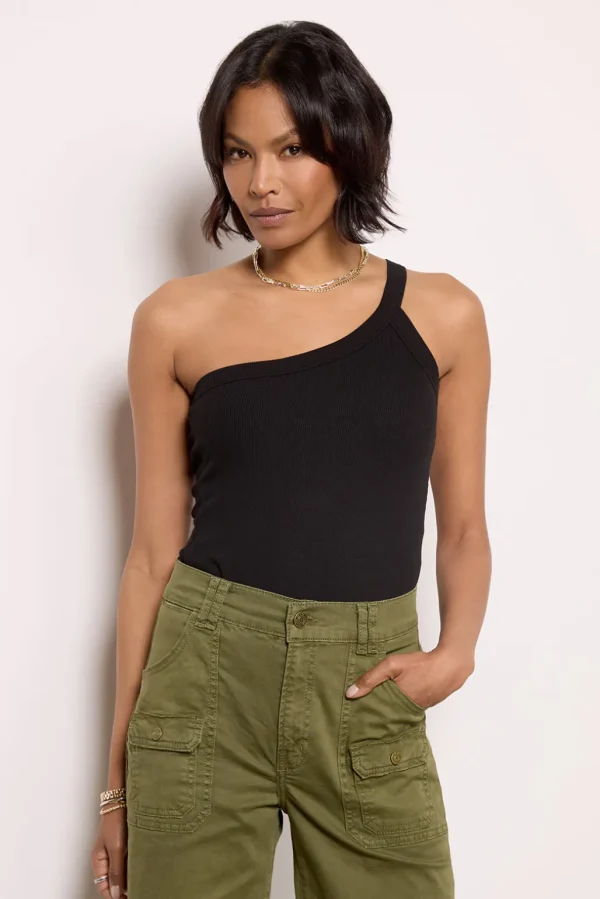 Detra One Shoulder Rib Top