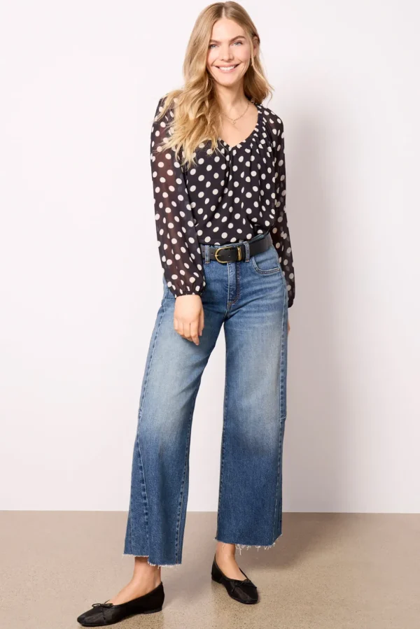 Eloise Polka Dot Chiffon Blouse