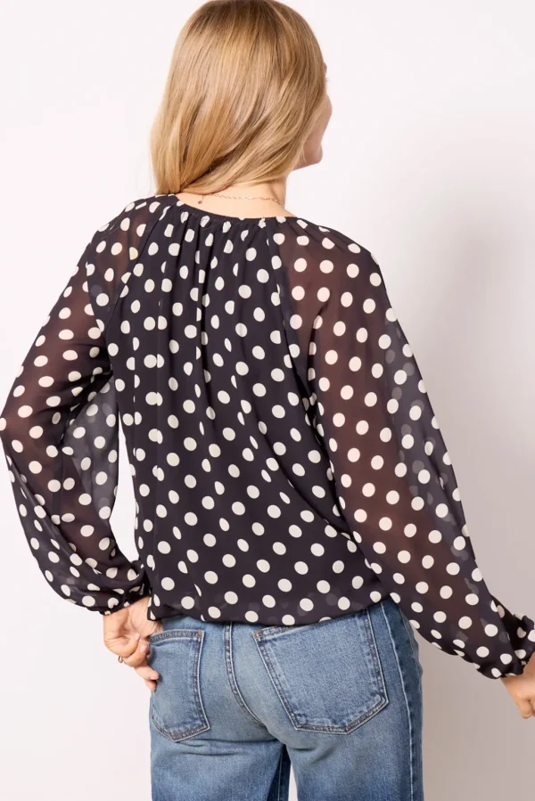 Eloise Polka Dot Chiffon Blouse