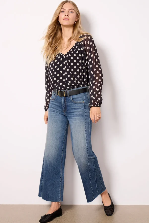 Eloise Polka Dot Chiffon Blouse