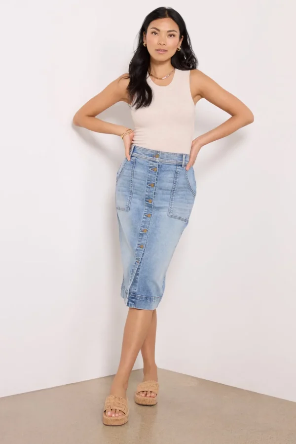 Ever Denim Midi Skirt