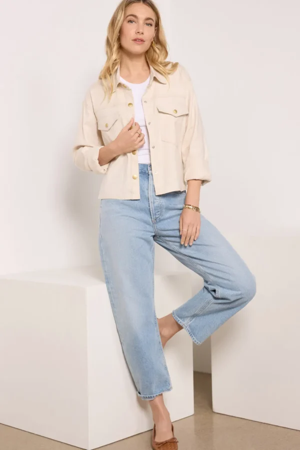 Frankie Stretch Linen Shacket