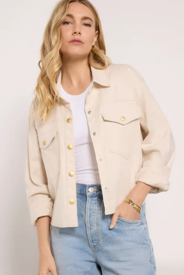 Frankie Stretch Linen Shacket