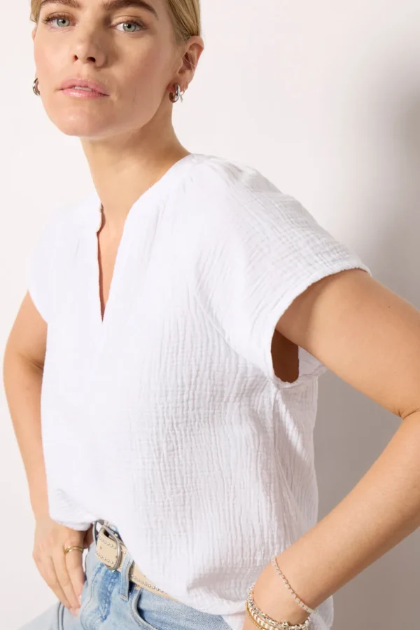 Gauze Flutter Top