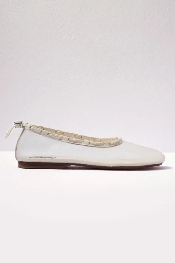 Gill Mesh Leather Ballet Flats