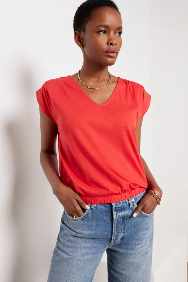 Kinsley Pleated Shoulder Top