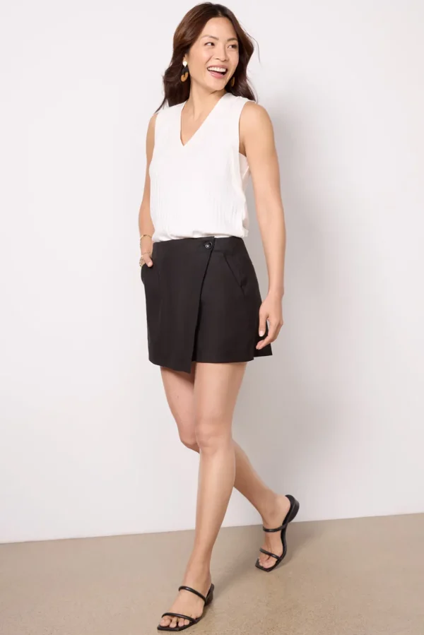 Layla Stretch Linen Skort