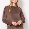 LuxeChic Tucked Sweatshirt