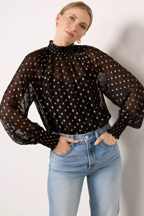 Millie Metallic Dot Blouse