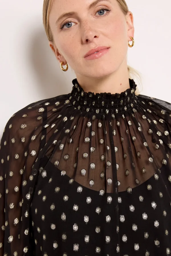 Millie Metallic Dot Blouse