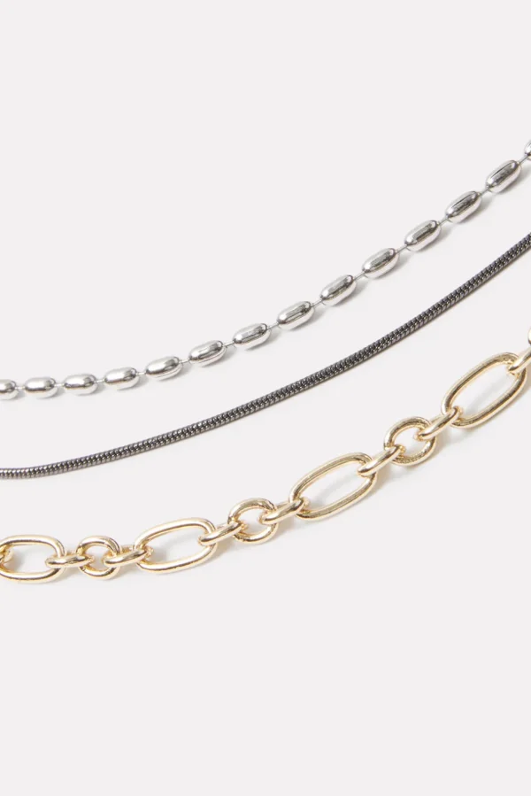 Mira Triple Chain Necklace