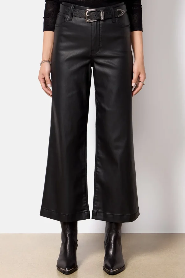 Petite Coated Meg Wide Leg