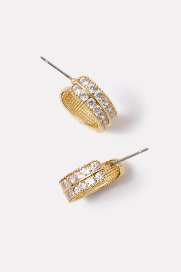 Piers Two Row Pave Earring