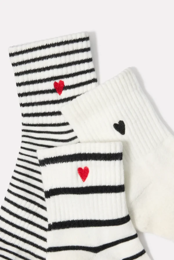 Quarter Heart Sock 3 Pack