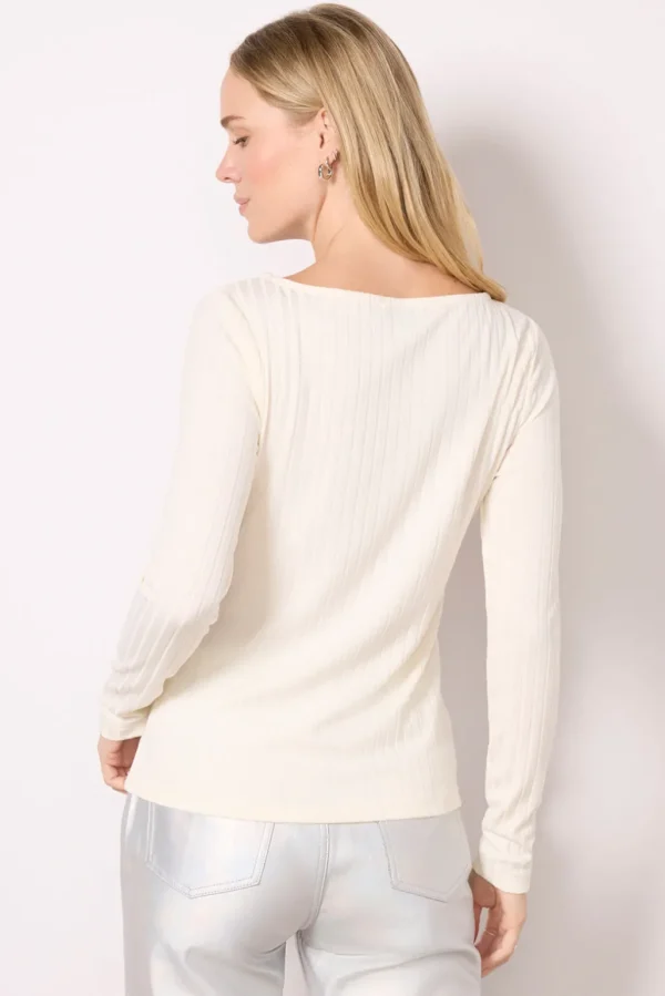 Rebecca Rib Boatneck Top