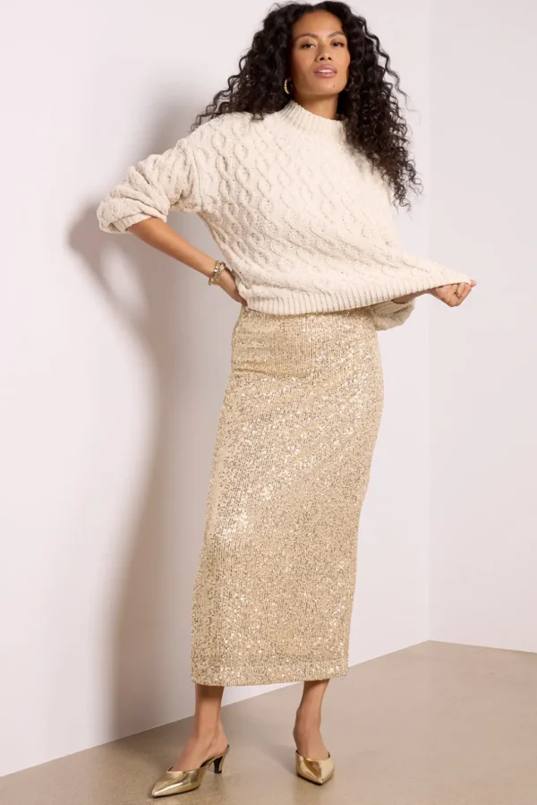 Saturn Sequin skirt