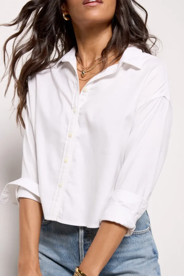 Stretch Oxford Crop Shirt