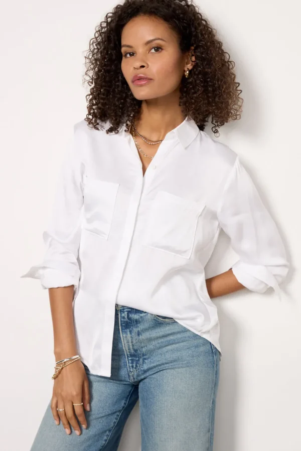 Two Pocket Satin Shirt