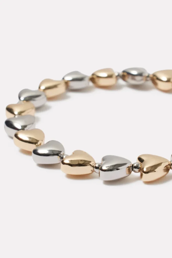 Two Tone Heart Bracelet