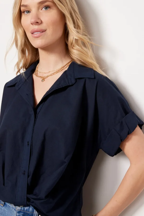 Voile Twist Front Shirt