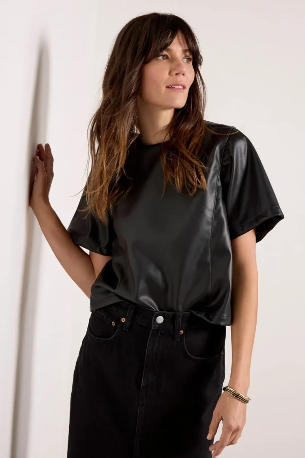 Zuri Faux Leather Tee